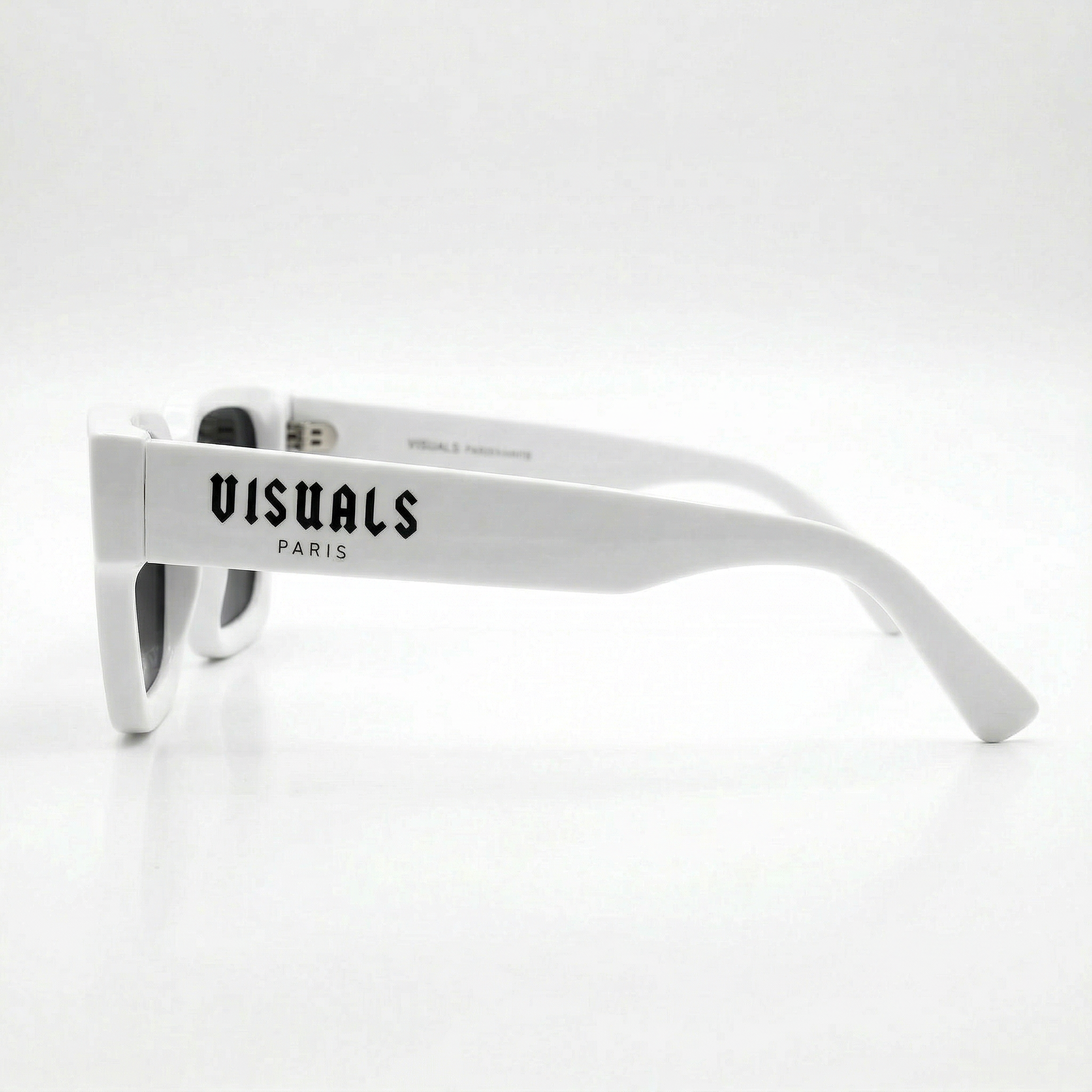 Blanc Gothique Sunglasses in Optic White — studio view