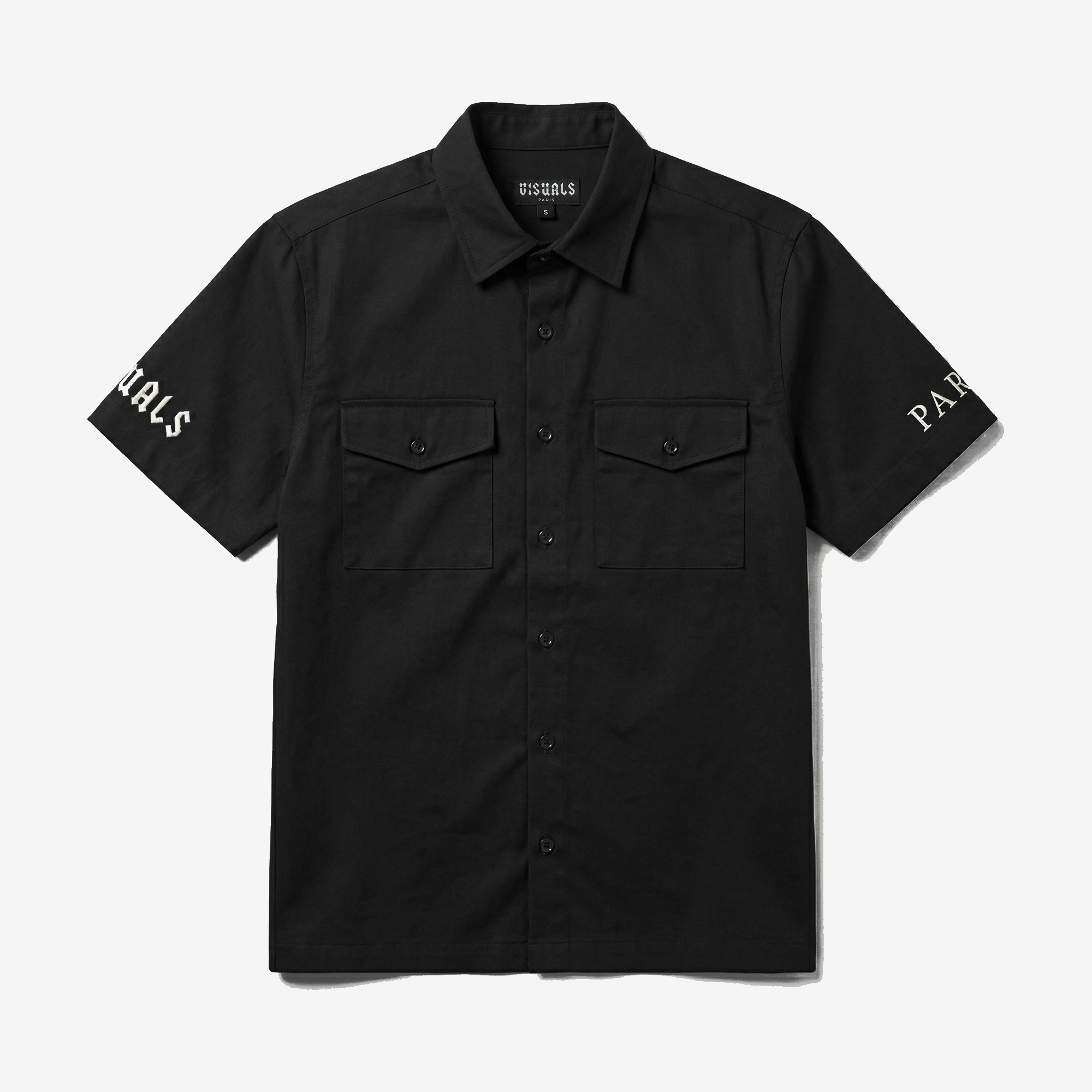 Heritage Pocket Shirt in Washed Black — signature VISUALS PARIS design detail