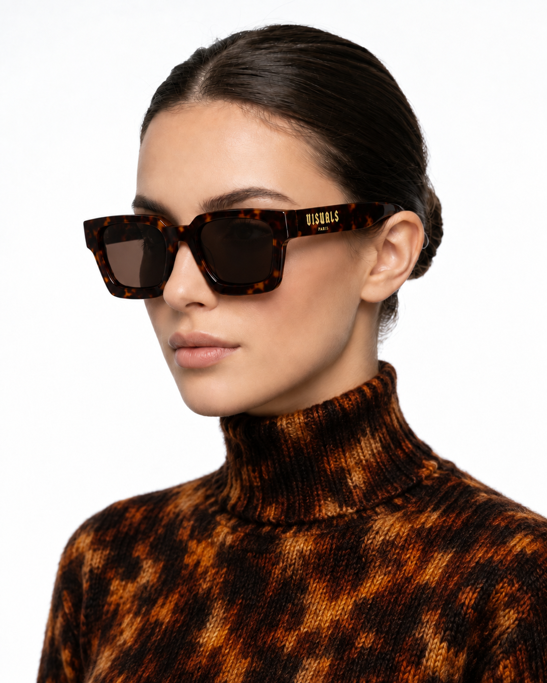 Icon Tortoise in Tortoiseshell — worn by a model