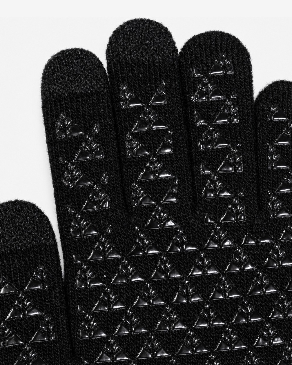 Visuals Paris Signature Grip Gloves in Black — studio view