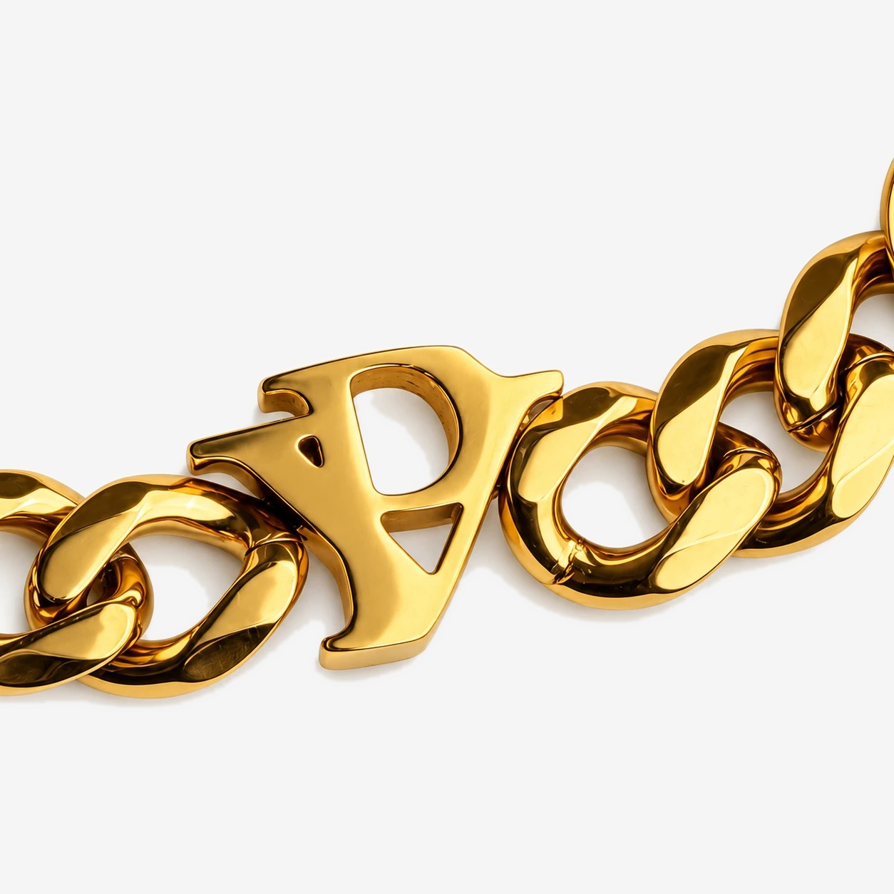 Signature Cuban Bracelet in Gold — studio view