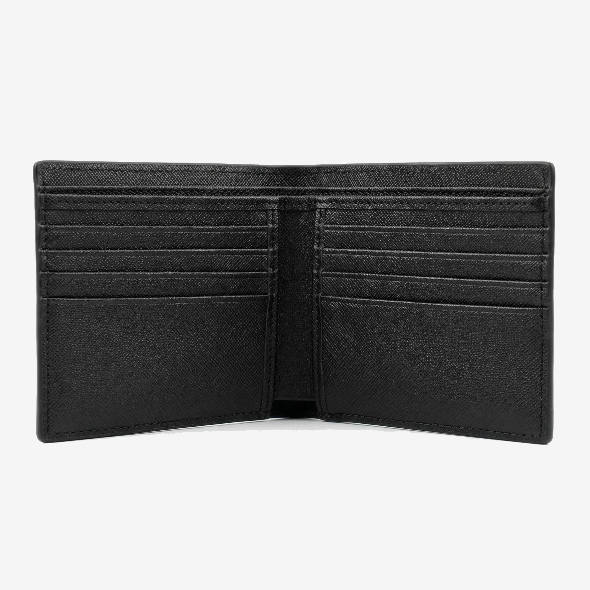 Saffiano Bifold Wallet in Black — studio view