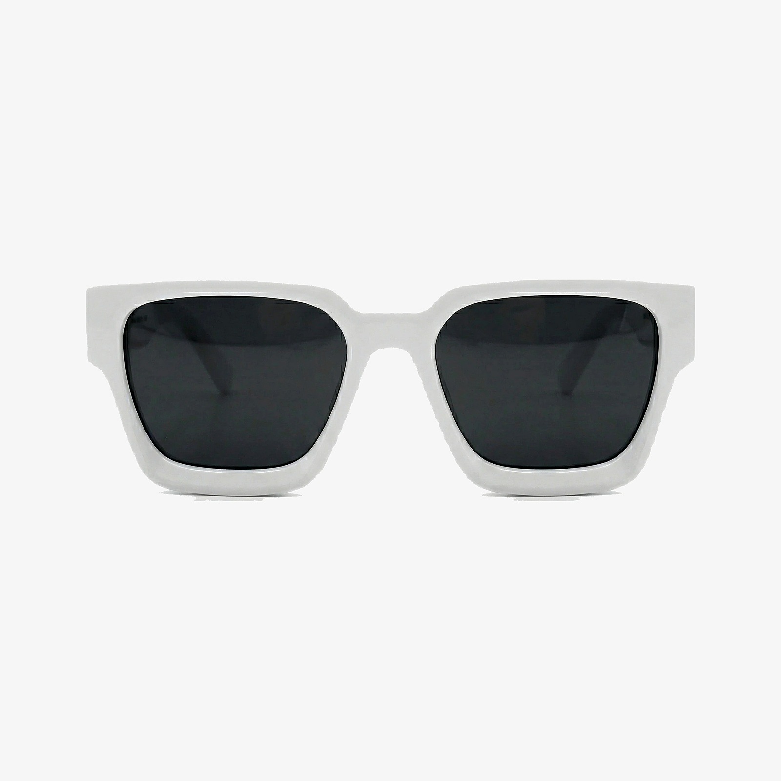 Blanc Gothique Sunglasses in Optic White — studio view