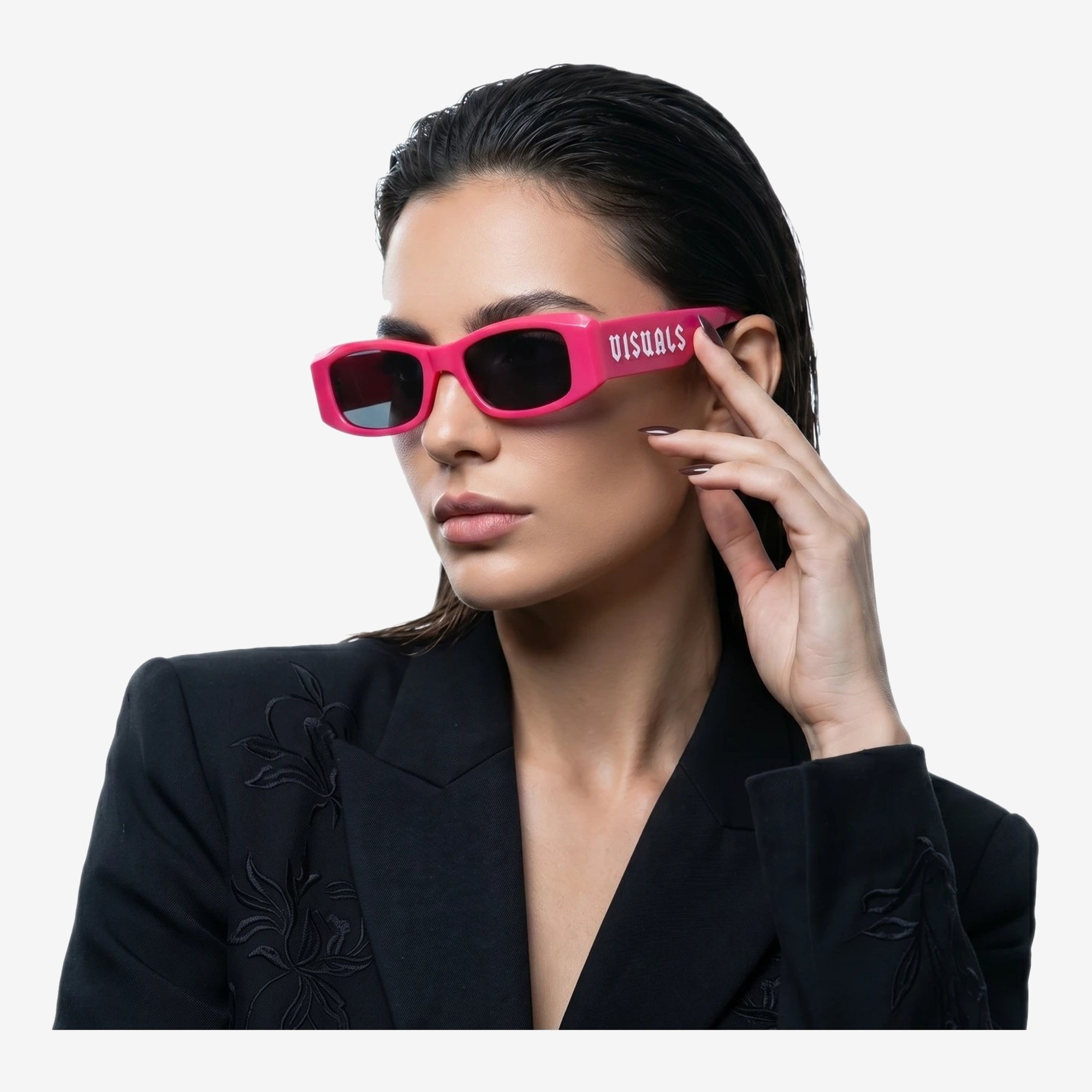 Rose Carré in Magenta Pink — worn by a model