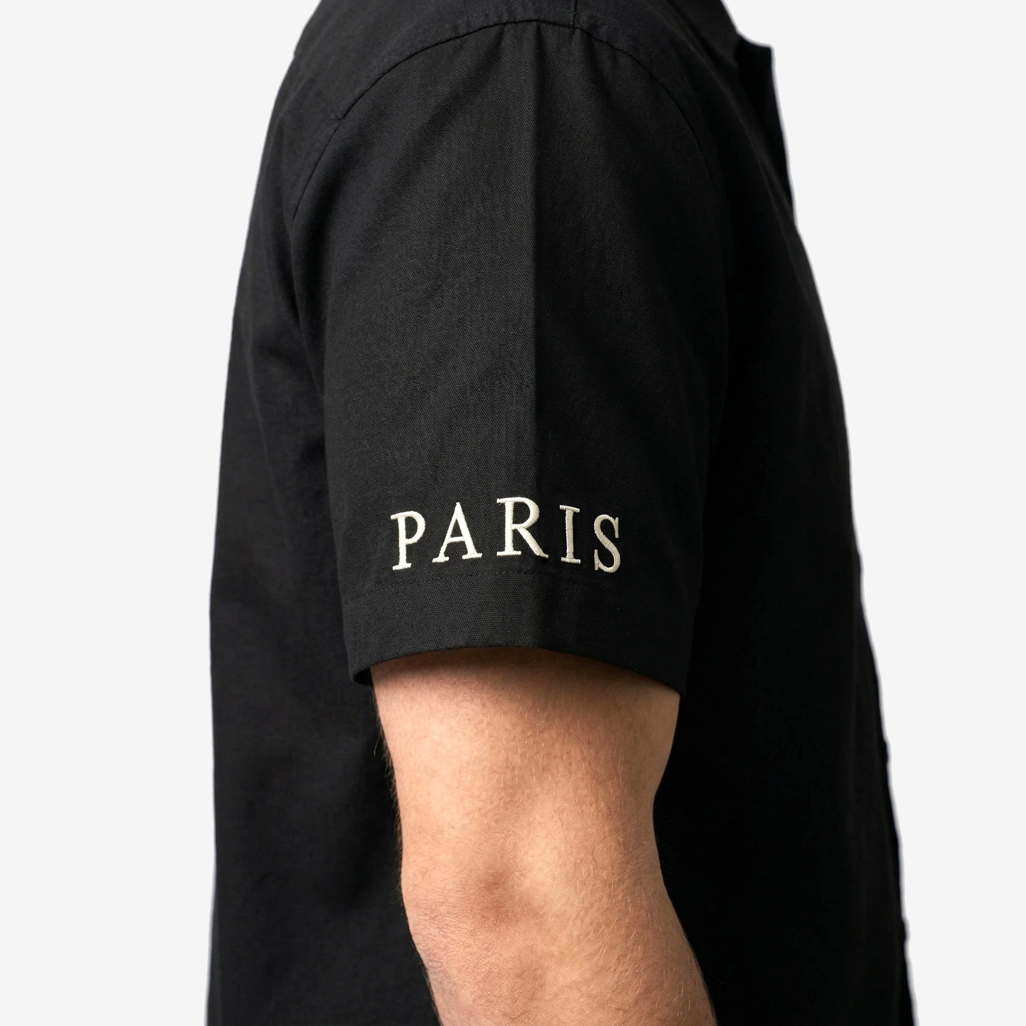 Heritage Pocket Shirt in Washed Black — worn by a model