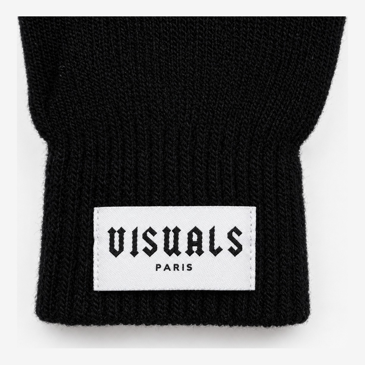 Visuals Paris Signature Grip Gloves in Black — studio view