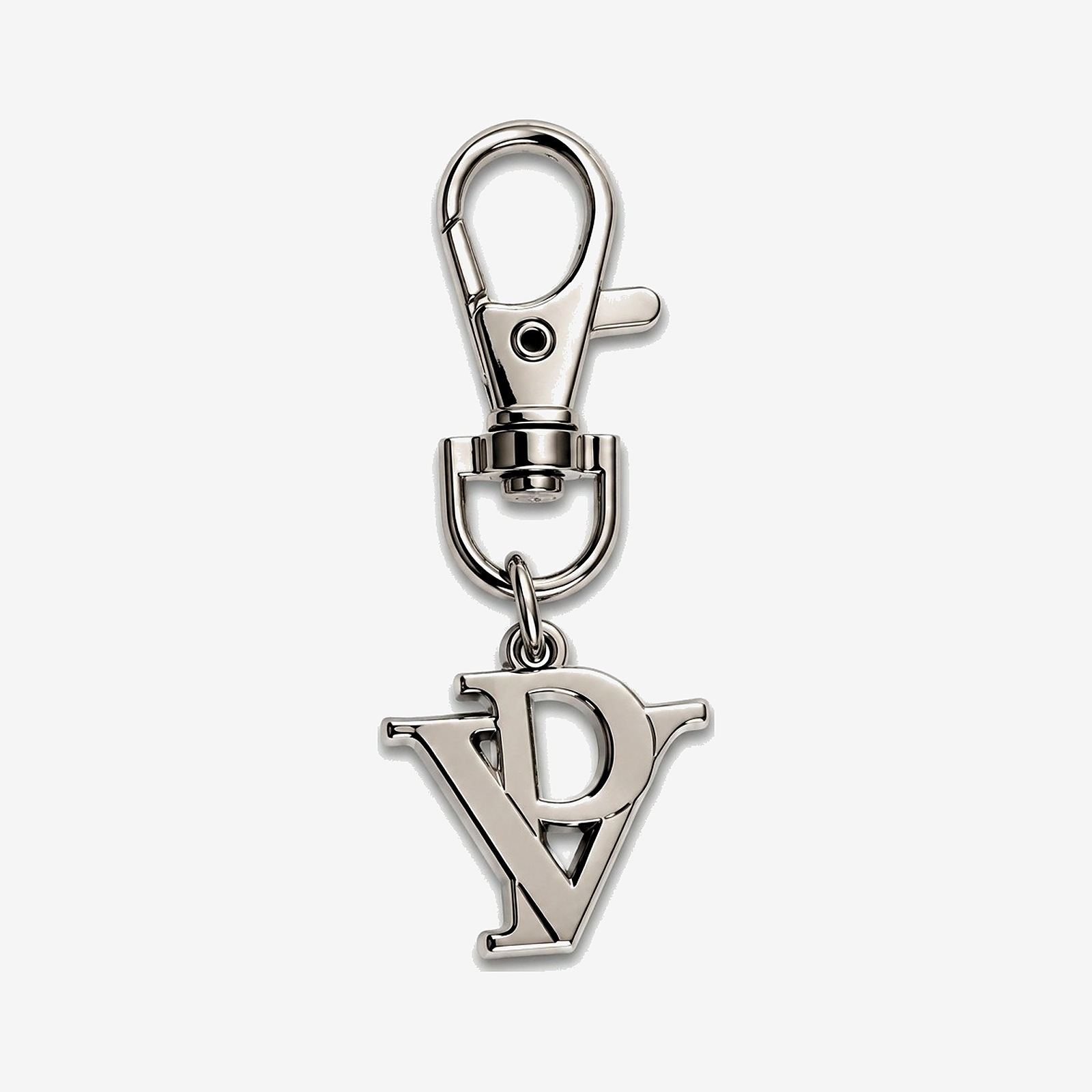 VP Detachable Pendant Charm in Polished Silver — studio view