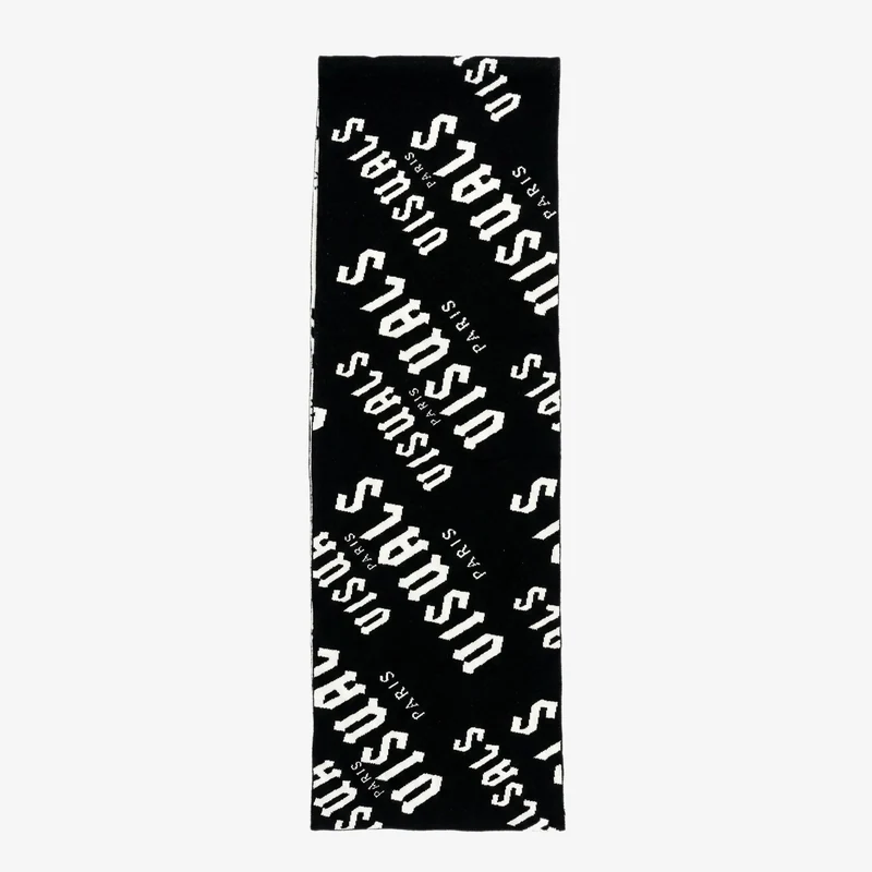 Reversible Monogram Scarf in Black / White