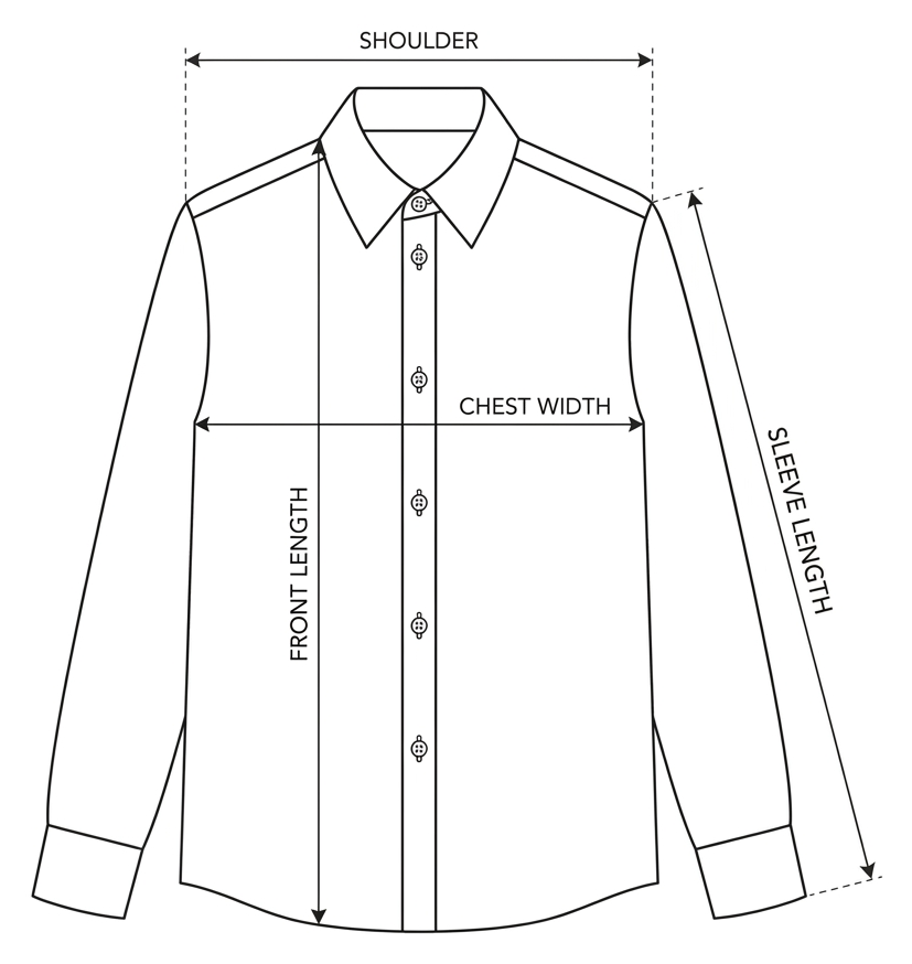 Garment measurement diagram