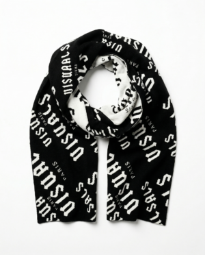 VISUALS PARIS — Signature Logo Knit Scarf
